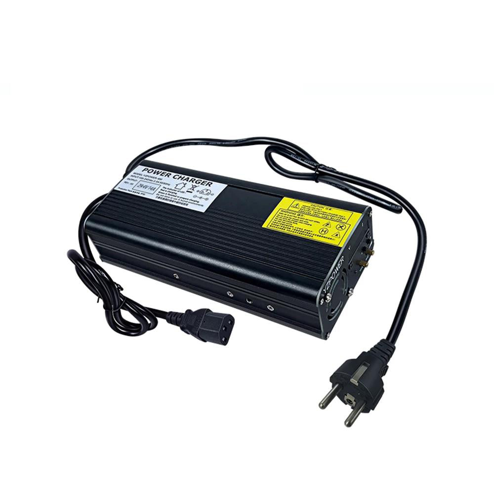 NOEIFEVO Cargador de Litio 54.6V 5A para Batería 13S 48V, Pantalla LED, Carcasa de Aluminio, Ventilador