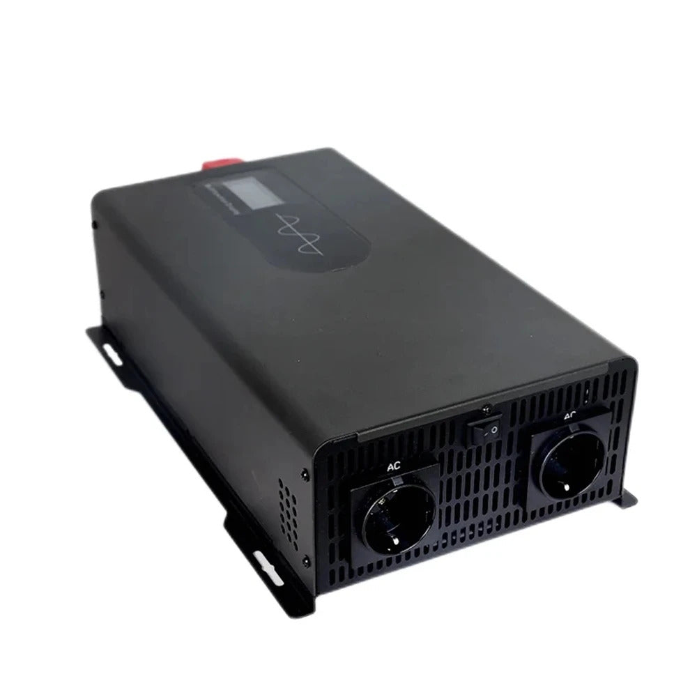 Inverter da 12V 24V 48V 60V 72V 96V a 230V, convertitore di tensione da 5000W a 12000W, inverter a onda sinusoidale pura con display LCD della tensione