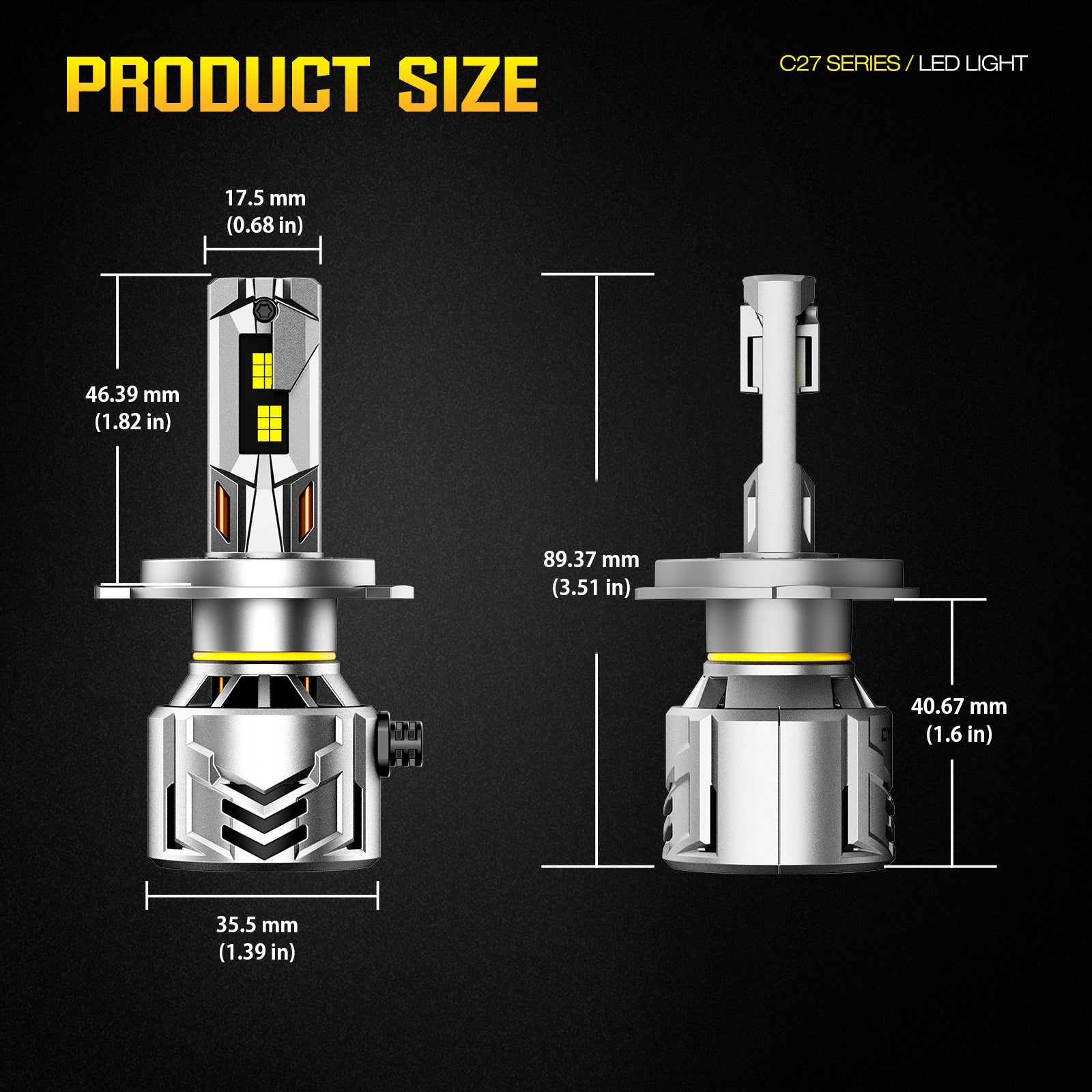 NOEIFEVO H4 Auto Scheinwerferlampe, 60.000 Lumen, 240W, 6500K Weiß, IP68 Wasserdicht, 100.000 Stunden Lebensdauer, Abblend- und Fernlicht