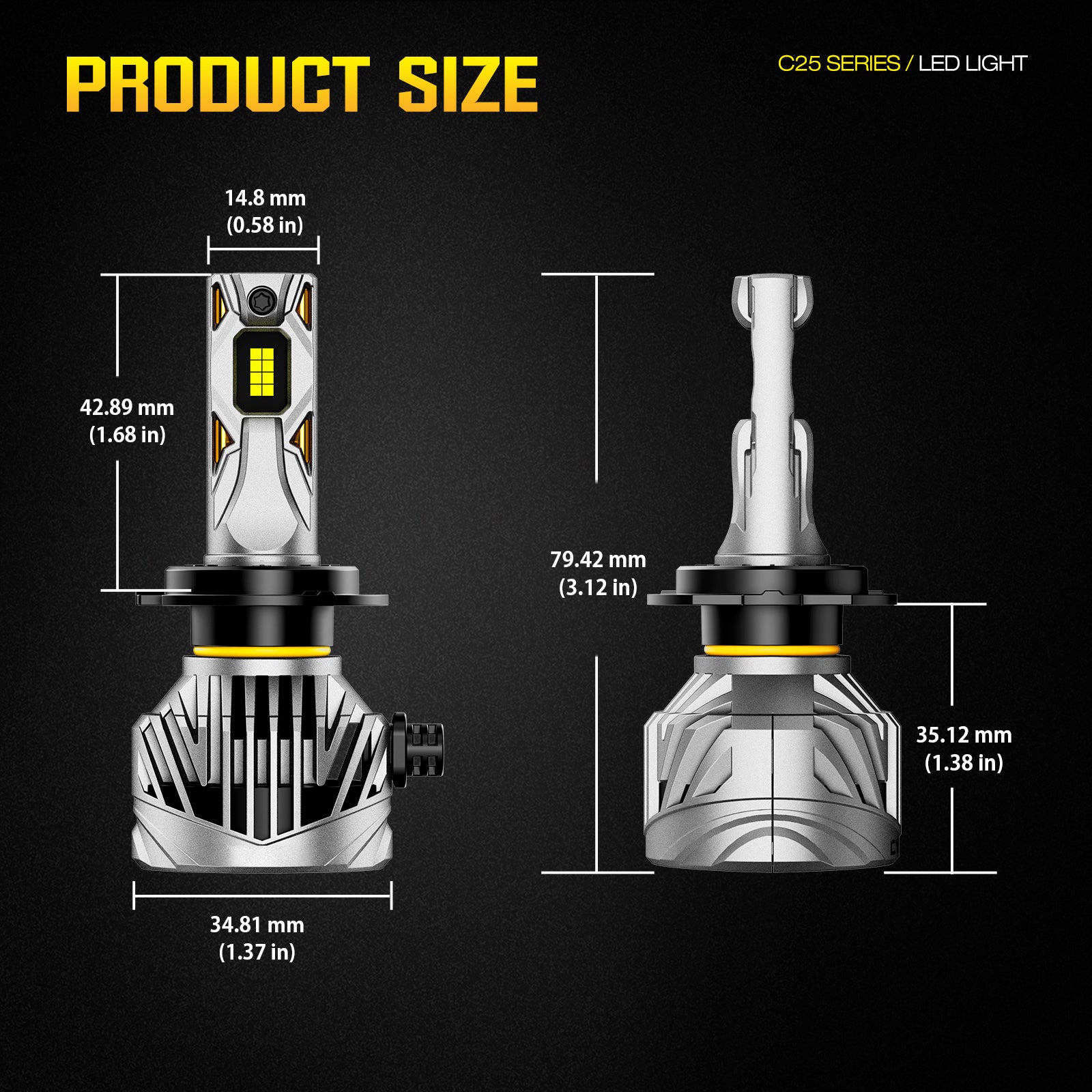 NOEIFEVO H7 Lampada Fari Auto, 30.000 Lumen, 130W, 6500K Bianco, IP68 Impermeabile, 100.000 Ore di Durata, Luce Anabbagliante e Abbagliante