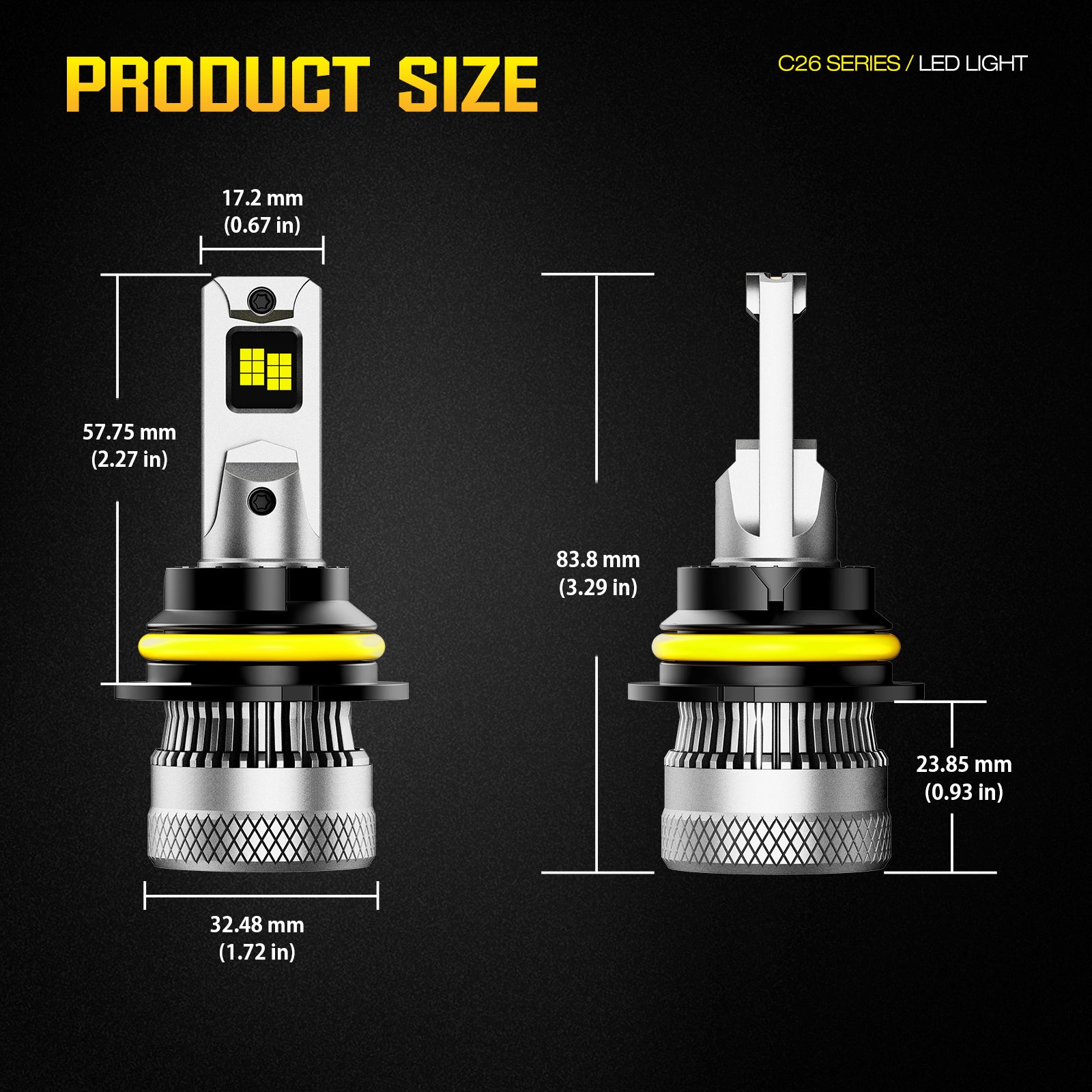 NOEIFEVO 9004 Auto Scheinwerferlampe, 40.000 Lumen, 200W, 6500K Weiß, IP68 Wasserdicht, 100.000 Stunden Lebensdauer, Abblend- und Fernlicht