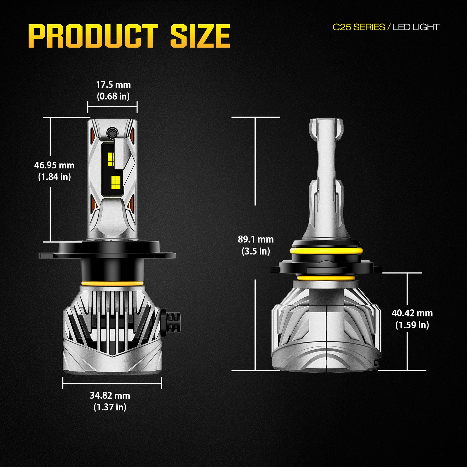 NOEIFEVO H4 Lámpara de faro de automóvil, 30.000 lúmenes, 130W, 6500K Blanco, IP68 a prueba de agua, 100.000 horas de vida útil, luz de cruce y luz de carretera