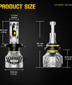 NOEIFEVO Lâmpada de Farol H4 para Carro, 30.000 Lúmens, 130W, 6500K Branco, IP68 à Prova D'Água, 100.000 Horas de Vida Útil, Luz Baixa e Alta