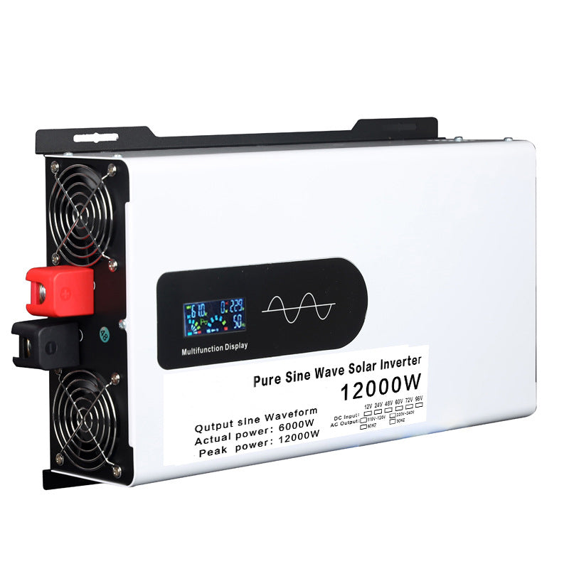 Onduleur pur sinus de 2500W à 6000W, onduleur pur sinus de 48V à 230V avec convertisseur à double prise télécommandée