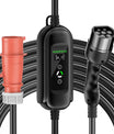 Noeifevo Type 2 Mobiele EV Wallbox, 11KW 3-fase CEE16A Instelbare Laadvermogen EV Lader, 5m/10m/15m EV Oplaadkabel voor Model Y/3, ID.3/4/5, MG4, EX30, e-up, e-tron, Zoe en andere EV's.
