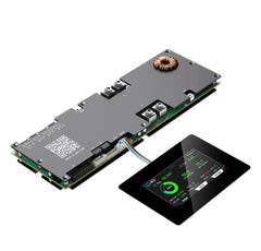 BMS de bateria com display de 4,3 polegadas, BMS ativo inteligente 8S–16S 200A 24V–48V Li-Ion/LiFePO4/LTO, balanceador de energia de bateria de 2A com Bluetooth, CAN/RS485