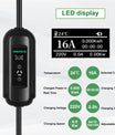 Noeifevo Type2 EV Kit station de recharge, 16A 3 phases chargeur de véhicule électrique, CEE 16A Mobile EVSE Wallbox avec 5Meters de câble