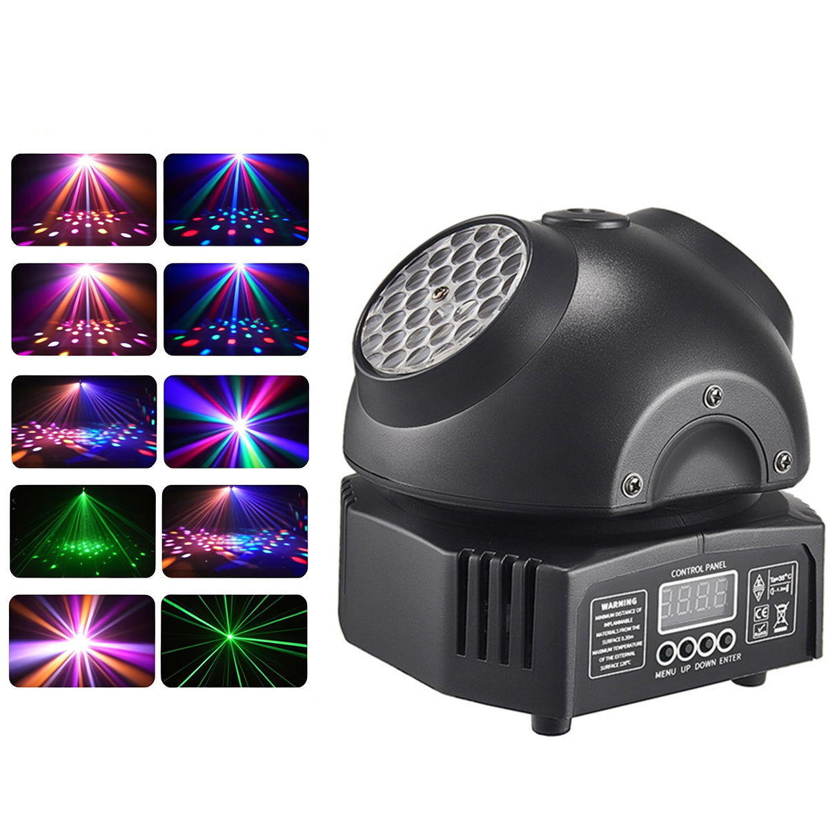 Luz disco mini de 36W, iluminación LED RGBW para fiestas, doble haz móvil, equipo DJ DMX512 con efecto estroboscópico para escenario, club nocturno, bar y espectáculos.
