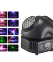 Luz disco mini de 36W, iluminación LED RGBW para fiestas, doble haz móvil, equipo DJ DMX512 con efecto estroboscópico para escenario, club nocturno, bar y espectáculos.