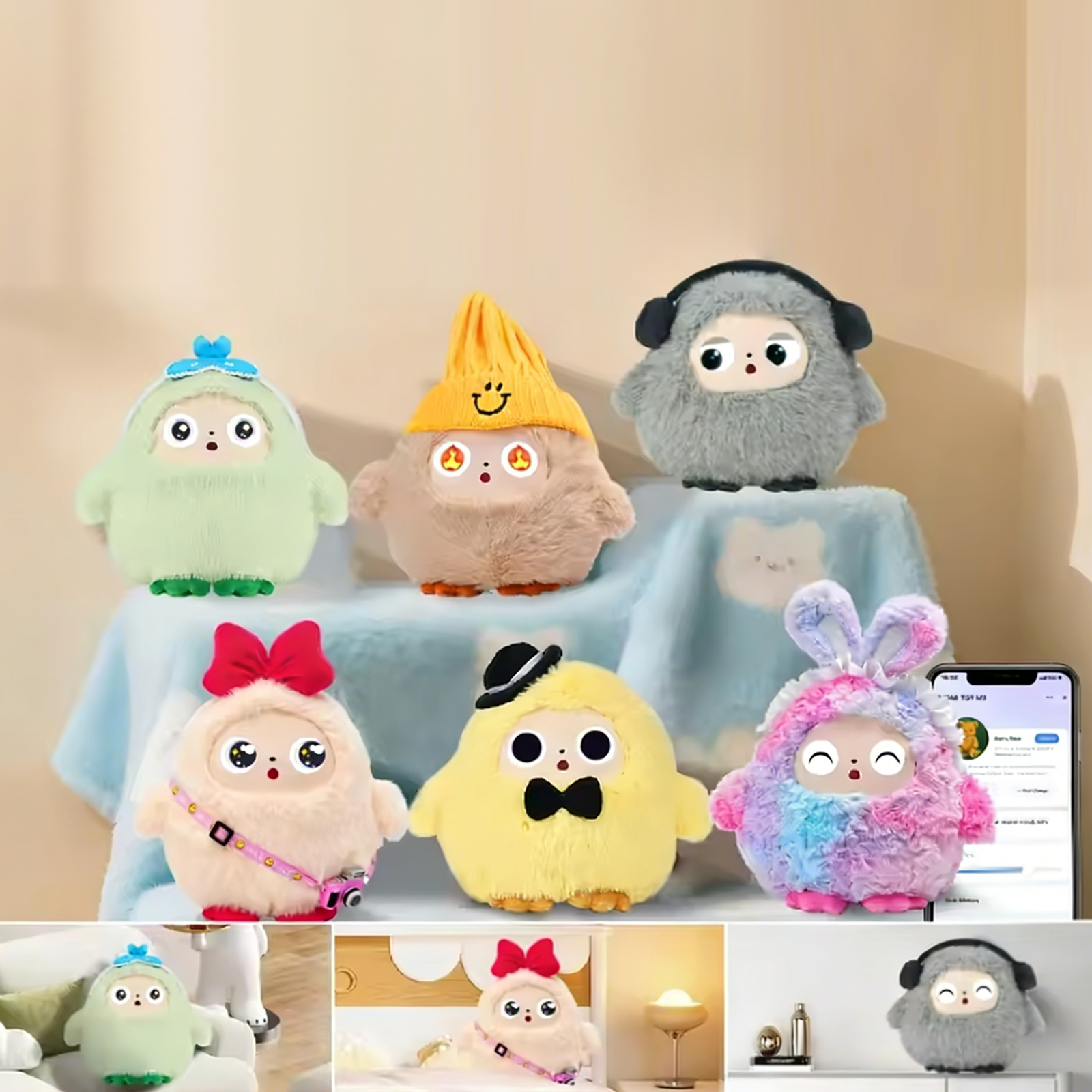 KI-gesteuertes Plüschtier mit intelligenter Stimme und LED-Augen – ein interaktiver Begleiter für Kinder und Erwachsene, wiederaufladbares E-Pet, unterstützt über 50 Sprachen mit der Tuya-App