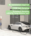 Noeifevo Chargeur de batterie de voiture pour tous les véhicules de type 2, 11KW CEE16A 5M/10M/15M charge rapide de Câble