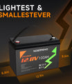 NOEIFEVO 12.8 V 100Ah LiFePO4 lithium batteri, fuldt opladet på 2 timer med 14,6 V 50 A oplader, 4000+ opladningscyklusser, perfekt som strømkilde til autocamper og båd.