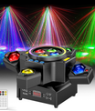 120W projecteur de scène 4-en-1 RGBW Moving Head, effet lumière laser, spot de fête avec télécommande pour disco, DJ, bar, anniversaire