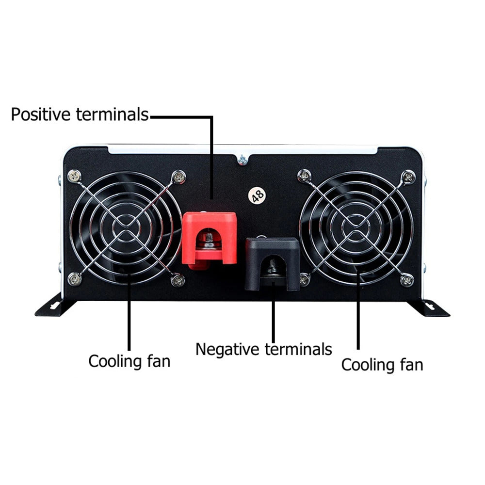 Wechselrichter 96V bis 230V,8000 W, 10000 W, 12000 W, Solar-Auto-Wechselrichter mit ferngesteuertem Doppelsteckdosen-Konverter