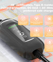 Noeifevo 11KW voiture de batterie de Chargeur,Type2 à CEE16A EV Chargeur avec domestique adaptateur,5m/10/15m