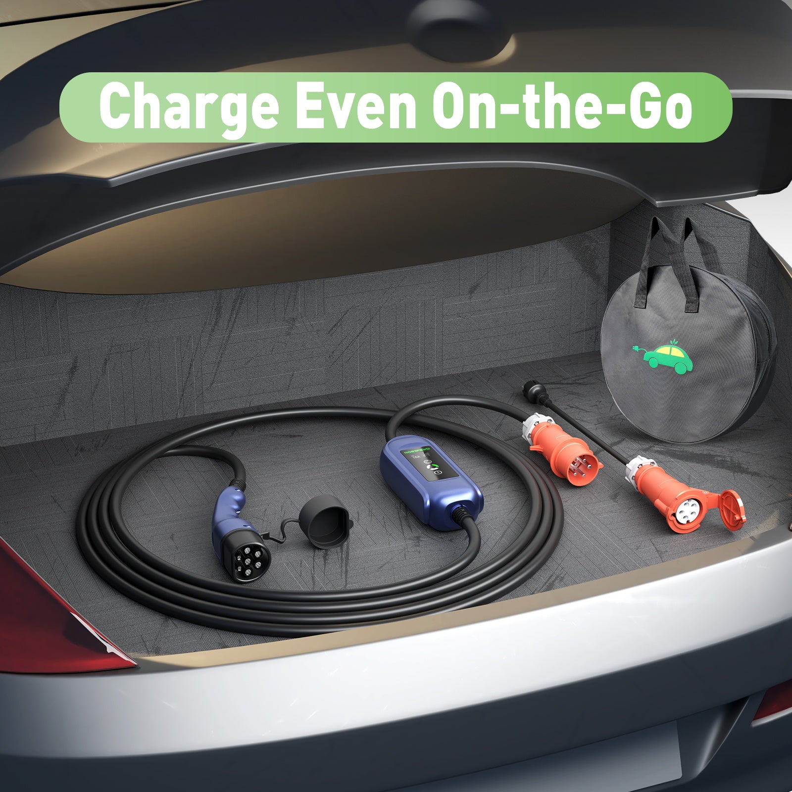 Noeifevo Chargeur de batterie de voiture pour tous les véhicules de type 2, 11KW CEE16A 5M/10M/15M charge rapide de Câble