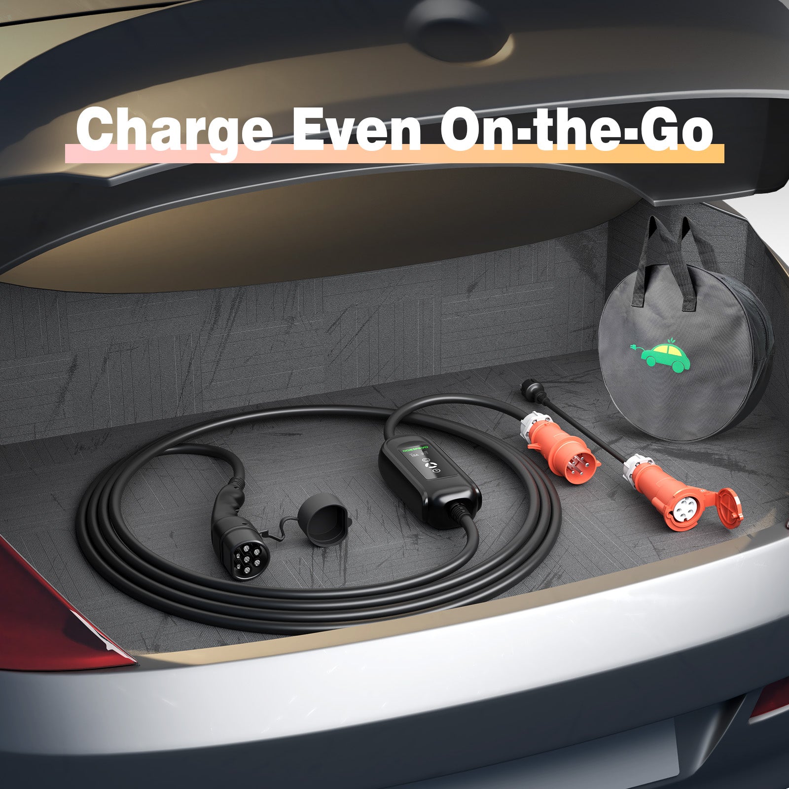 Noeifevo 11KW voiture de batterie de Chargeur,Type2 à CEE16A EV Chargeur avec domestique adaptateur,5m/10/15m