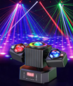 Lumière Disco 65W, projecteur d'effets LED 4-en-1 RGBW à deux bras avec télécommande, éclairage scénique pour soirées DJ, concerts, mariages et théâtre