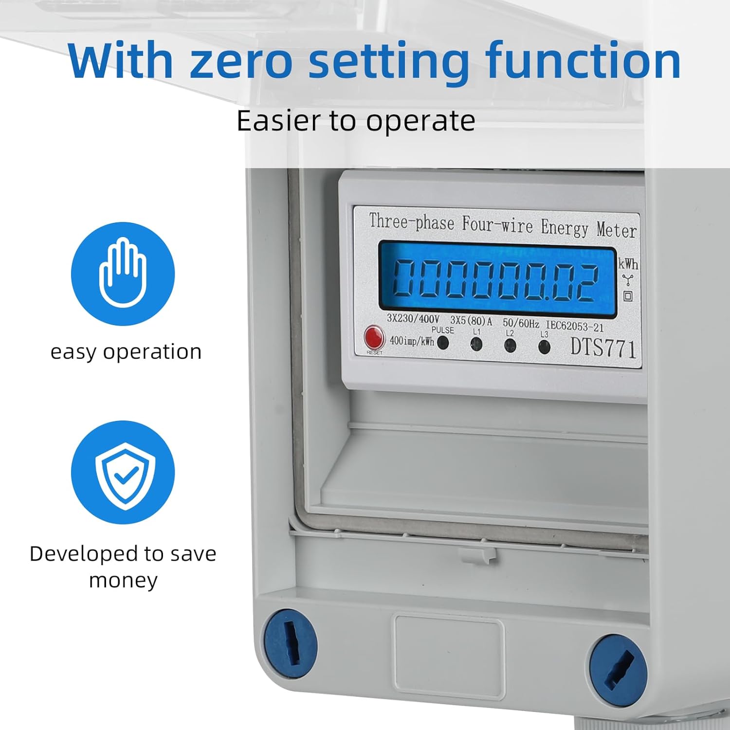 OEIFEVO Scatola Mobile per Misuratore di Energia, Spina e Presa 5G 2.5 CEE16A/CEE32A 5P, Misuratore Intermedio per Camper, Veicoli Elettrici, Campeggio, Auto Elettriche o Aziende