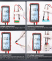 681 Multímetro digital, dispositivo de medição multifuncional, recarregável, tensão AC/DC, testador de tensão sem contato, tela LCD, testador de corrente