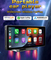 NOEIFEVO B5303 מסך CarPlay אלחוטי לרכב, תומך ב-Apple CarPlay ו-Android Auto, רדיו רכב נייד עם מסך מגע HD בגודל 10.26 אינץ', מקלט אודיו לרכב עם פקודות קוליות, Mirror Link, Bluetooth, ניווט GPS, FM AUX.