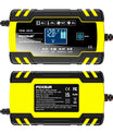 12V 8A / 24V 4A bilbatteriladdare, pulsladdare för reparation för alla 12V och 24V blysyra-, AGM-, GEL- och djupcykliska batterier