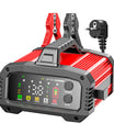25A Autobatterieladegerät, 12V25A 24V 15A Blei-Säure AGM LiFePO4 Batterieladegerät, Fahrzeugladegerät, intelligentes Batterieladegerät für Autos, LKWs, Motorräder, Rasenmäher