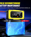 NOEIFEVO 7A Chargeur de batterie de voiture, chargeur automatique intelligent 12V avec compensation de température pour voitures, camions, motos, tondeuses à gazon, bateaux et batteries marines