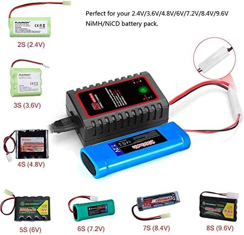 Chargeur Intelligent N8 pour Batteries NiMH / NiCD pour Batteries 2-8s 2.4V 3.6V 4.8V 6V 7.2V 8.4V 9.6V pour Airsoft, Voiture RC, Bateau, Drone, avec Connecteur Standard / Mini Tamiya