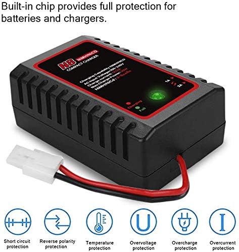 Chargeur Intelligent N8 pour Batteries NiMH / NiCD pour Batteries 2-8s 2.4V 3.6V 4.8V 6V 7.2V 8.4V 9.6V pour Airsoft, Voiture RC, Bateau, Drone, avec Connecteur Standard / Mini Tamiya