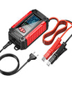 Cargador y comprobador de baterías de coche 2 en 1, cargador de baterías de 12V para plomo-ácido, AGM y LiFePO4, cargador de vehículos, comprobador inteligente de baterías para coches, camiones, motocicletas y cortacéspedes