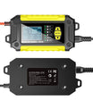 Cargador y comprobador de baterías de coche 2 en 1, cargador de baterías de 12V para plomo-ácido, AGM y LiFePO4, cargador de vehículos, comprobador inteligente de baterías para coches, camiones, motocicletas y cortacéspedes