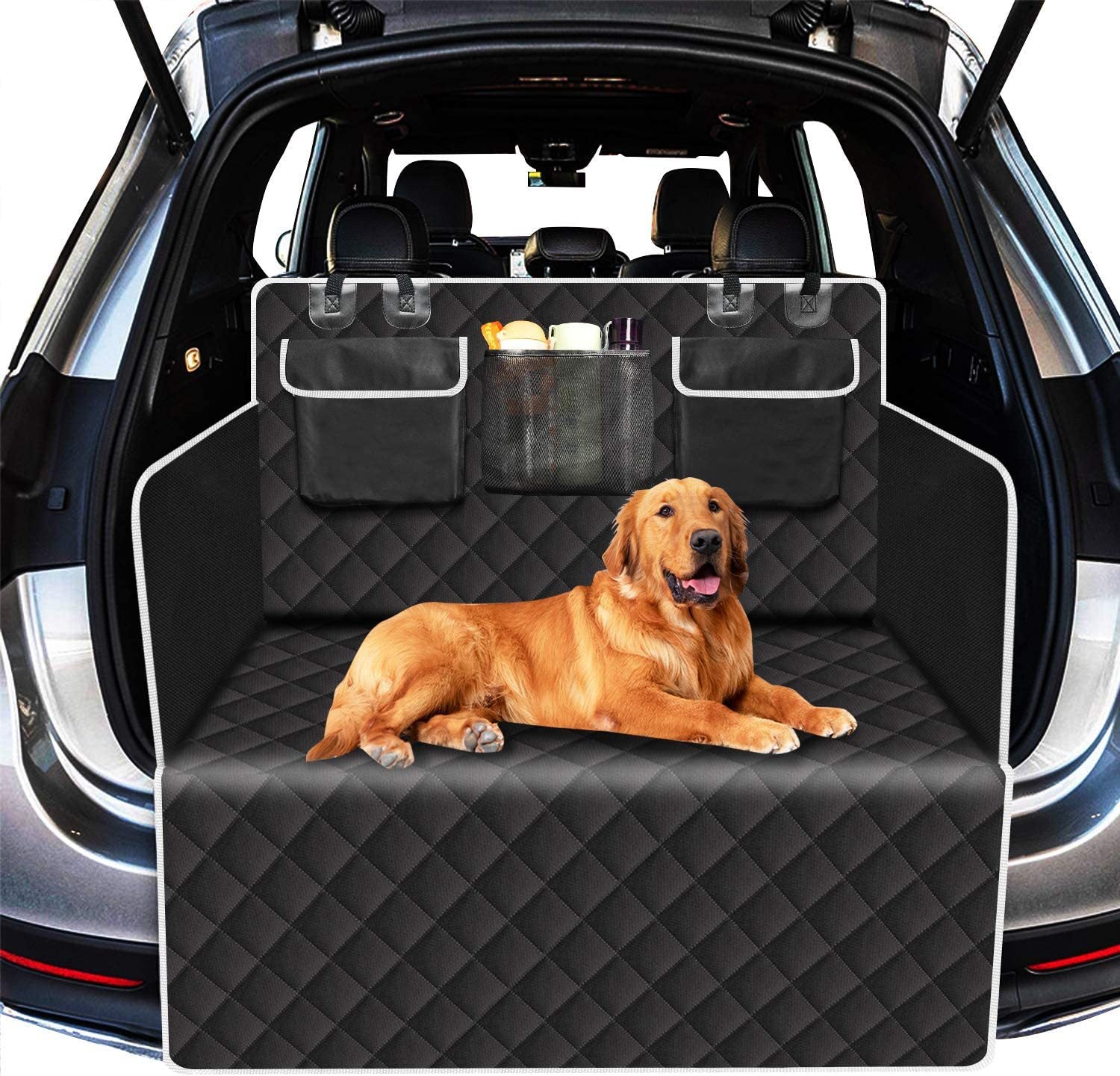 NOEIFEVO Tapis de Coffre de Voiture pour Animaux de Compagnie, Doublure de Cargaison Anti-Rayures pour Animaux de Compagnie pour SUV, Coussin imperméable antidérapant résistant à l'usure pour Chiens