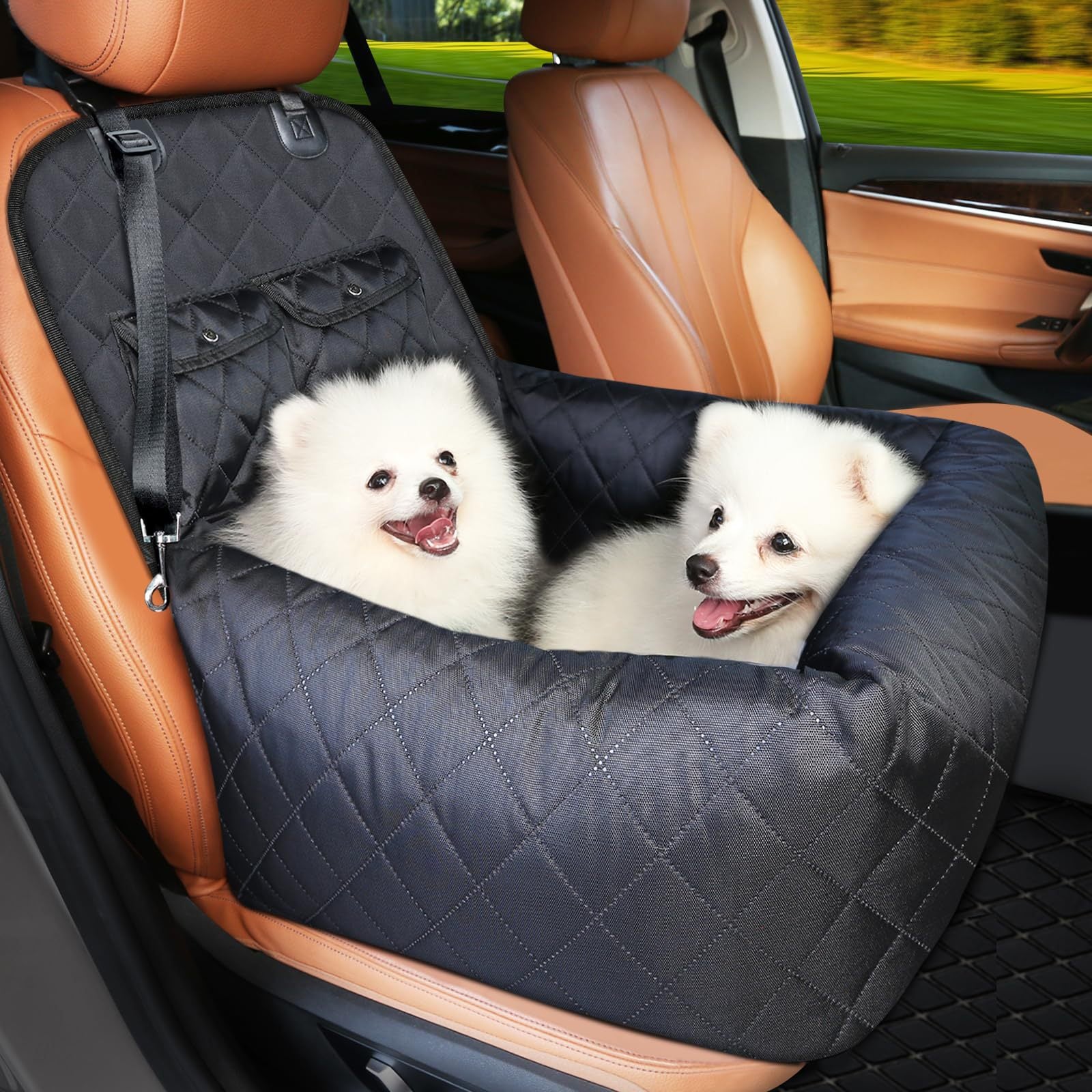 Seggiolino auto per cani NOEIFEVO CA11, lettino centrale automatico per cani, trasportino portatile per cani, borsa da viaggio di sicurezza per cani e gatti