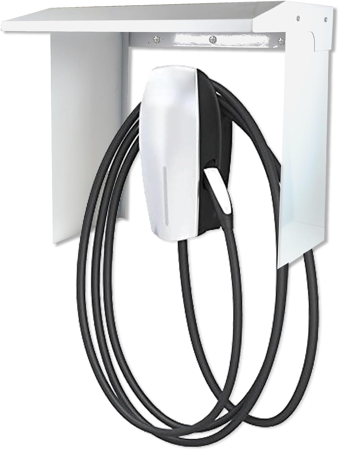 Protège-chargeur mural NOEIFEVO EV Wallbox, protection contre la pluie pour station de charge de voiture électrique, couvercle en acier inoxydable, résistant aux intempéries (40 x 30 x 39 cm)