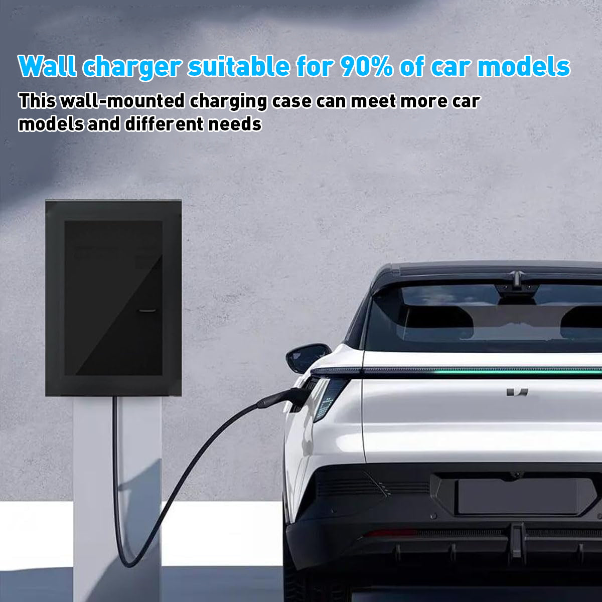NOEIFEVO Boîtier mural de protection contre les intempéries, boîte de charge pour chargeurs EV – Boîte de protection antivol pour stations de charge, protection contre la pluie UV, avec serrure à combinaison et clé