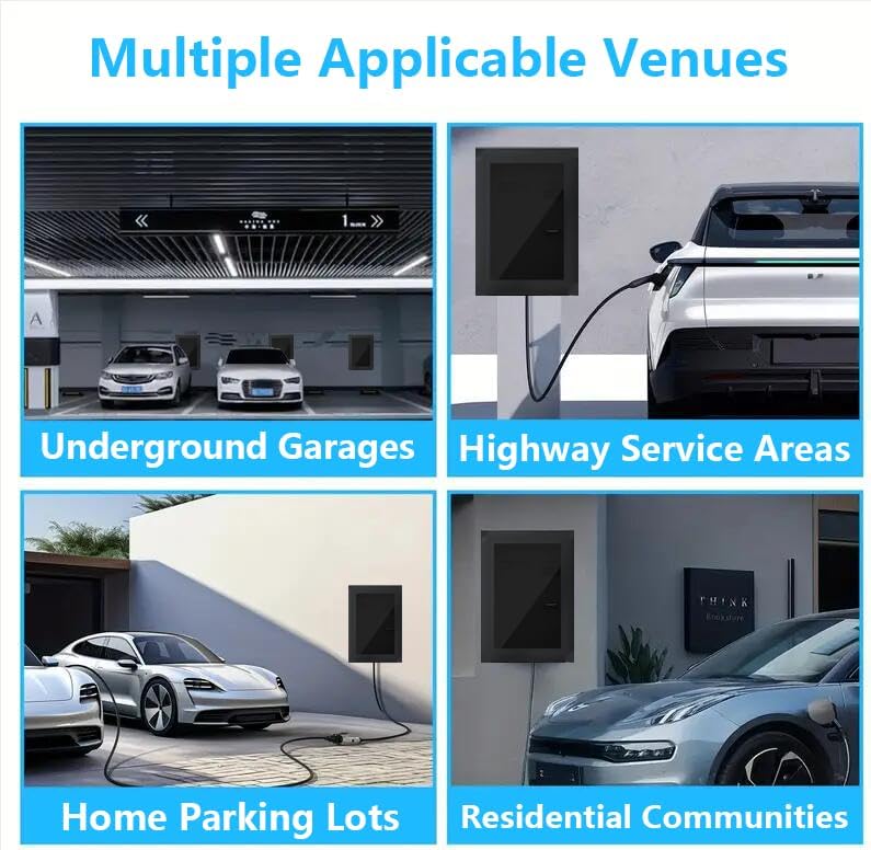 NOEIFEVO Boîtier mural de protection contre les intempéries, boîte de charge pour chargeurs EV – Boîte de protection antivol pour stations de charge, protection contre la pluie UV, avec serrure à combinaison et clé