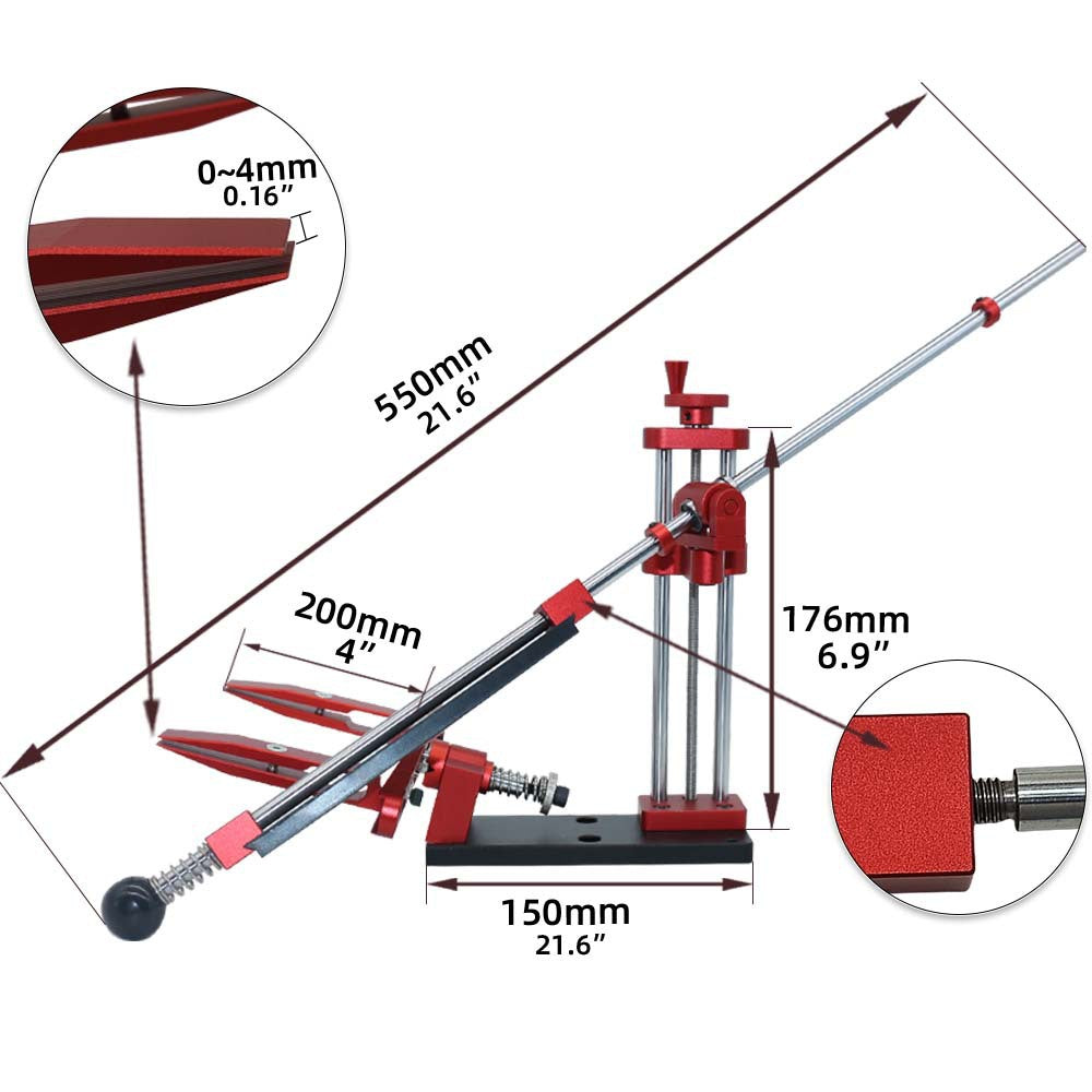 NOEIFEVO Système flip rotatif à 360° pour couteaux à angle fixe - Kit professionnel de aiguiseur de couteaux avec pierres à aiguiser - Outil de maintien pour accessoires de meulage