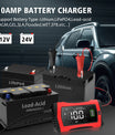 NOEIFEVO Chargeur de batterie automobile 10A, 12 V/24 V, intelligent, entièrement automatique, avec mode de réparation pour voitures, camions, motos, tondeuses à gazon, bateaux et batteries de navires