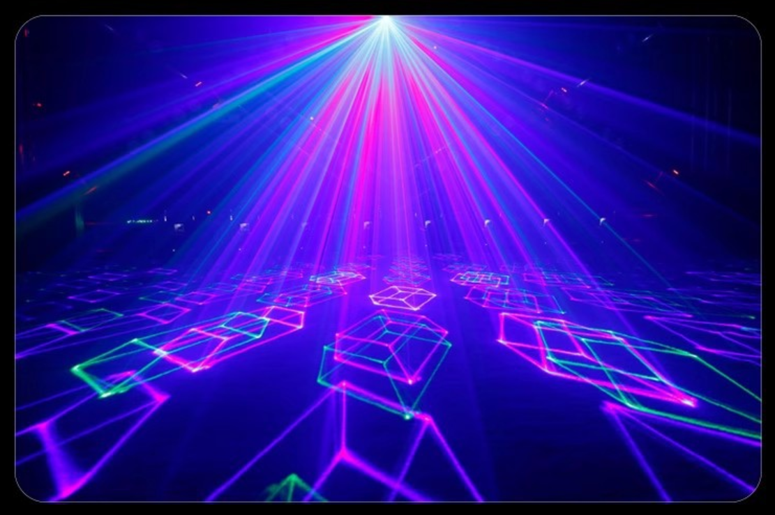 2W lumière laser fantôme en couleur, éclairage de scène professionnel, adapté au KTV, aux bars, aux clubs de nuit et aux spectacles sur scène