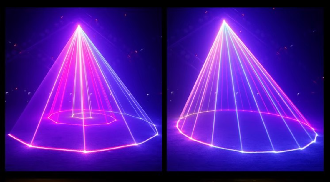 2W lumière laser fantôme en couleur, éclairage de scène professionnel, adapté au KTV, aux bars, aux clubs de nuit et aux spectacles sur scène