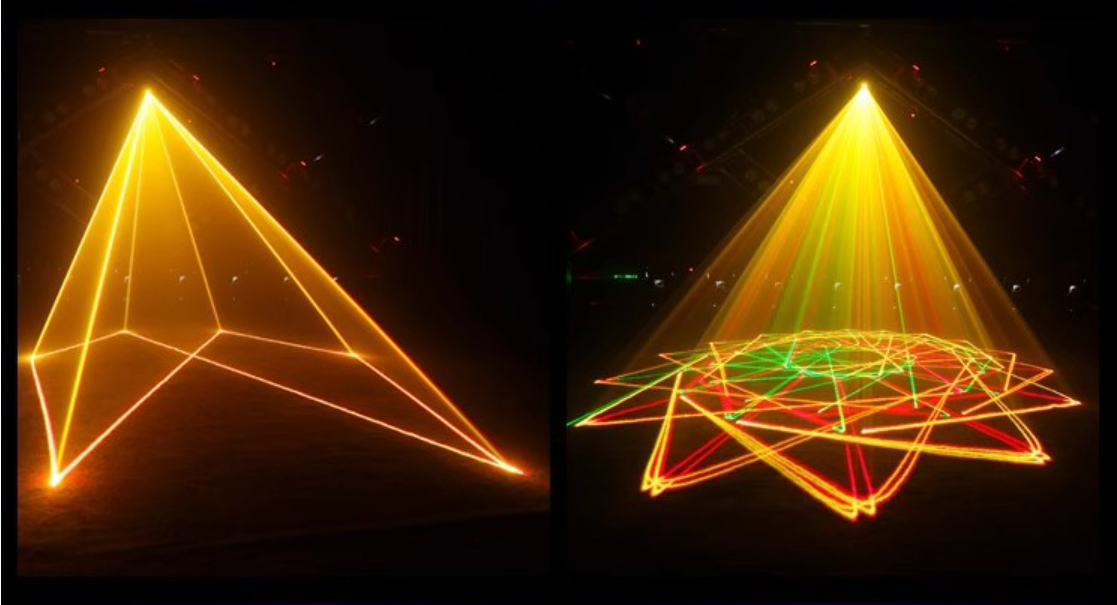 2W lumière laser fantôme en couleur, éclairage de scène professionnel, adapté au KTV, aux bars, aux clubs de nuit et aux spectacles sur scène