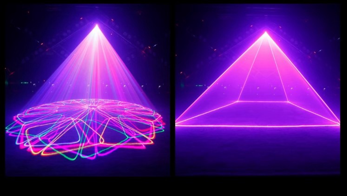 2W lumière laser fantôme en couleur, éclairage de scène professionnel, adapté au KTV, aux bars, aux clubs de nuit et aux spectacles sur scène