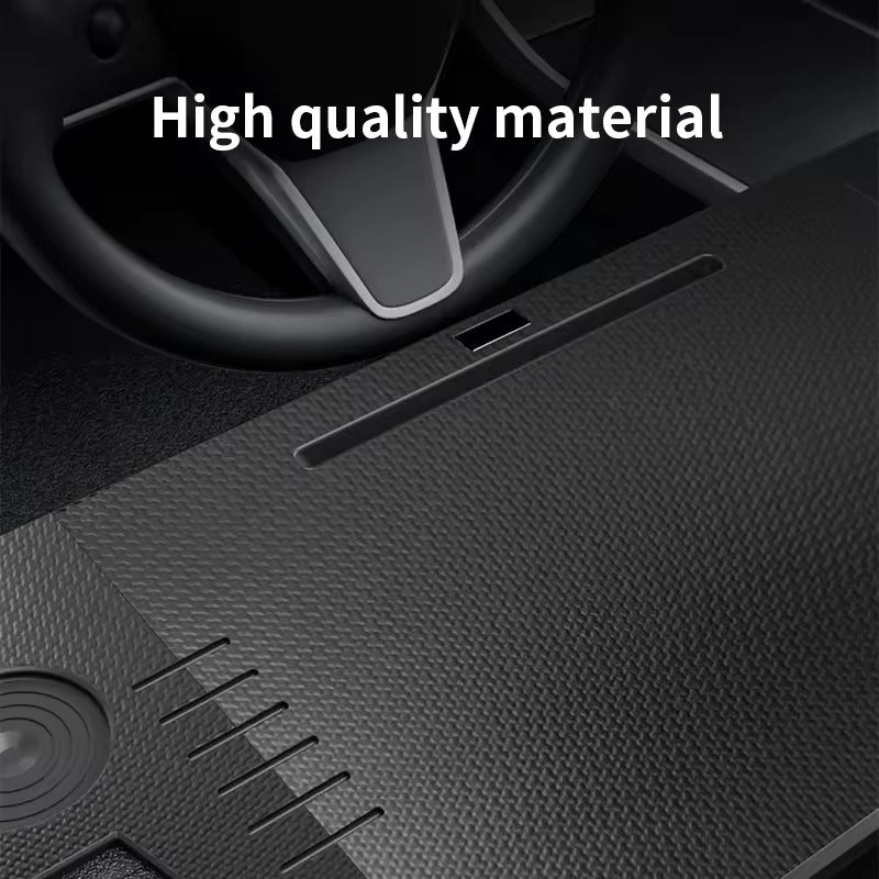 Tragbarer Tisch für Tesla Model 3 / Y / S – Lenkrad-Tisch für Laptop, klappbarer Fronttisch zum Arbeiten und Essen (77,5 × 30 cm)