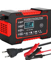 Bilbatterioplader 12V 6A, impulsladningsreparationsoplader med LCD-touchskærm, til alle 12V bly-syre-batterier og startbatterier
