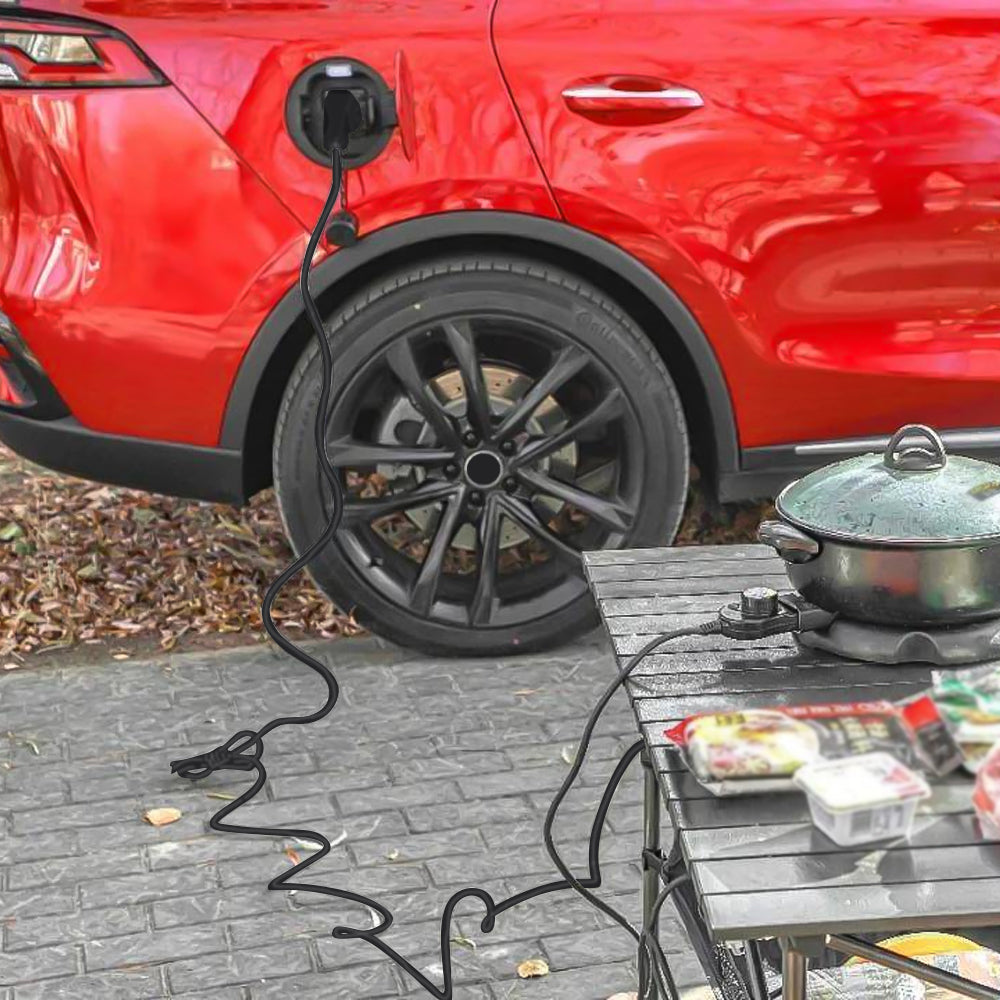 Adaptateur de véhicule à charge (V2L) Noeifevo pour KIA et Hyundai, adaptateur de charge pour véhicule électrique 16A Type 2 vers prise Schuko avec câble de 5 mètres