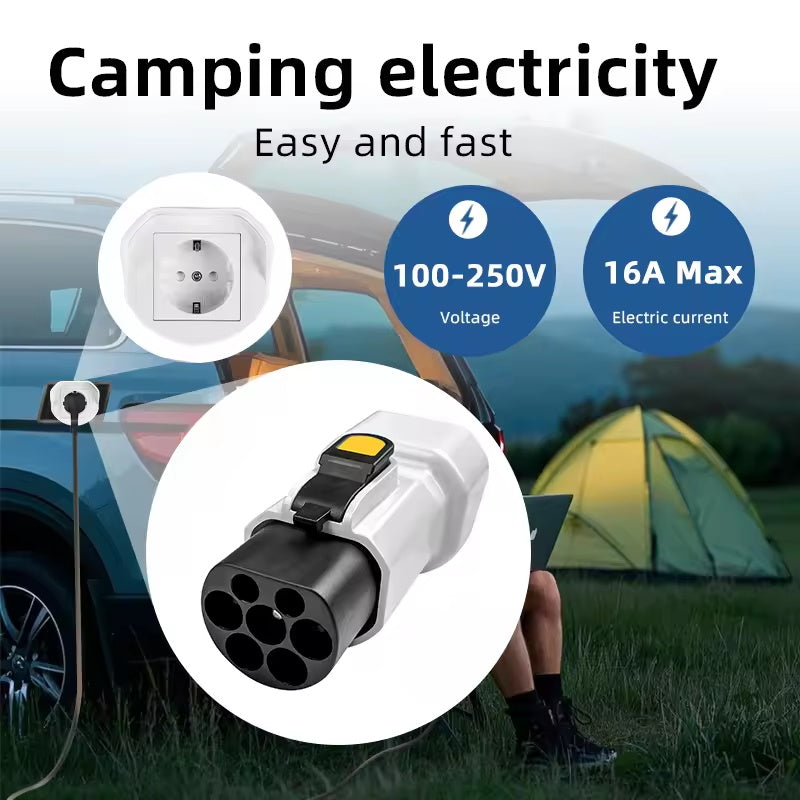 NOEIFEVO V2L-odpojovací adaptér pro elektromobily s GBT nabíjecím konektorem, GBT na Schuko zásuvku odpojovací adaptér pro čínská vozidla ZEEKR BYD