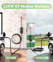 22KW 32A 3 Phase Mobile EV murale  Boîte, Chargeur rapide de type 2 pour véhicules électriques, câble de 5 mètres, prise CEE 32A