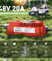 NOEIFEVO 48 V 20A Chargeur de batterie de voiturette de golf avec prise EZGO RXV & TXT pour batteries au plomb, AGM, Gel