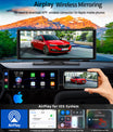 NOEIFEVO C200 10,26 tuuman CarPlay-näyttö, kannettava autoradio, yhteensopiva Apple CarPlayn ja Android Auton kanssa, IPS-täyden kosketusnäytön, 4K Dashcam, 1080P peruutuskamera, Siri, GPS-navigointi, Bluetooth, MirrorLink, FM